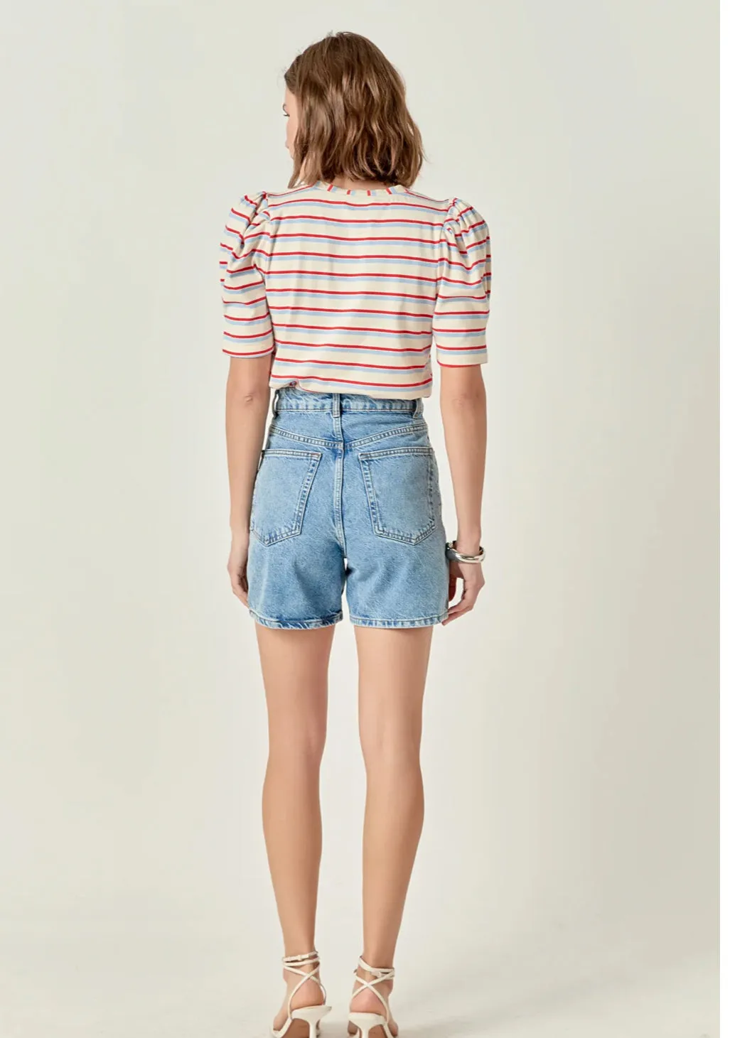 Easy Knit Tee in Cream Multi