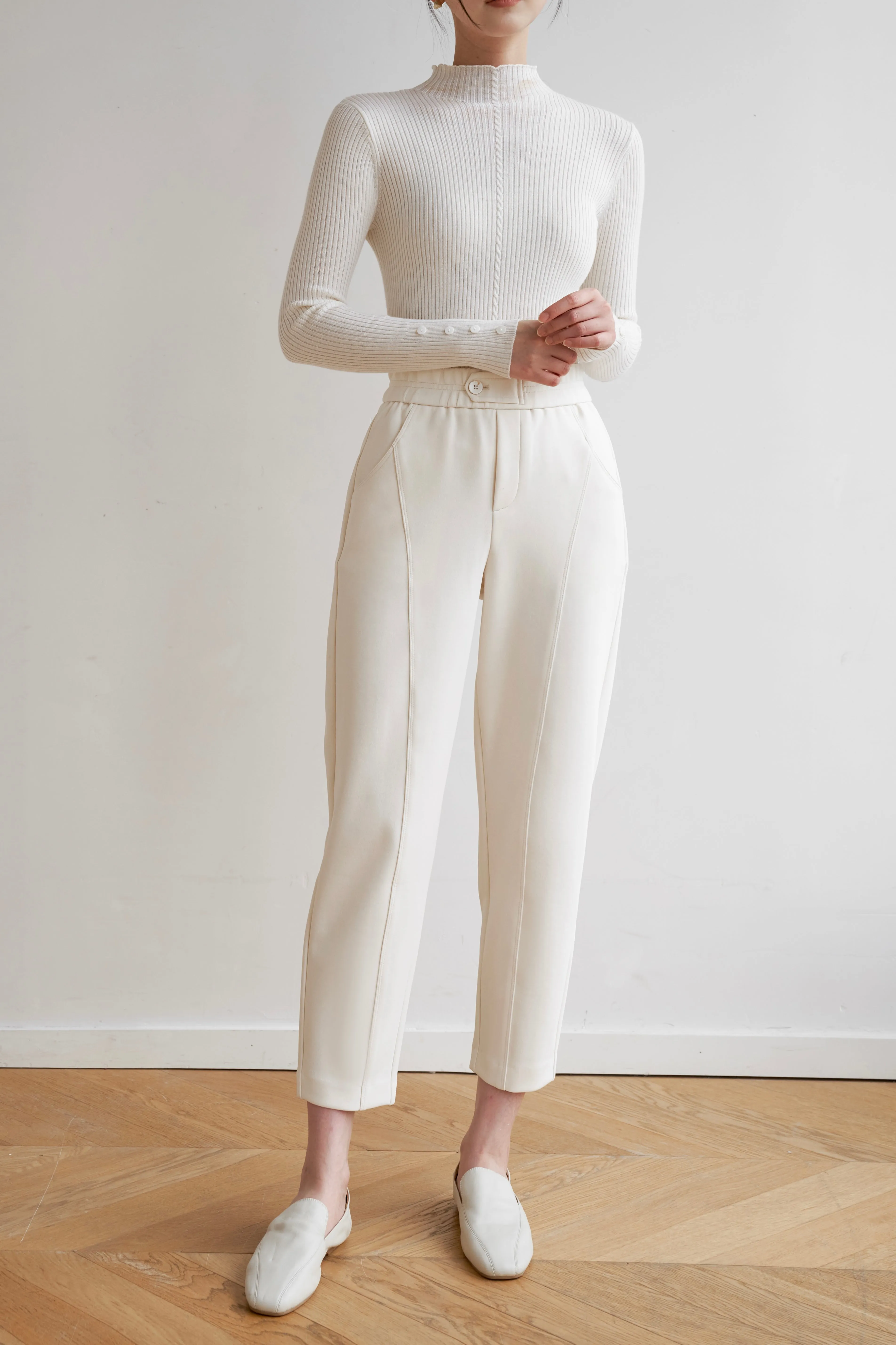 Easy Life Machine Washable Wool Top - White