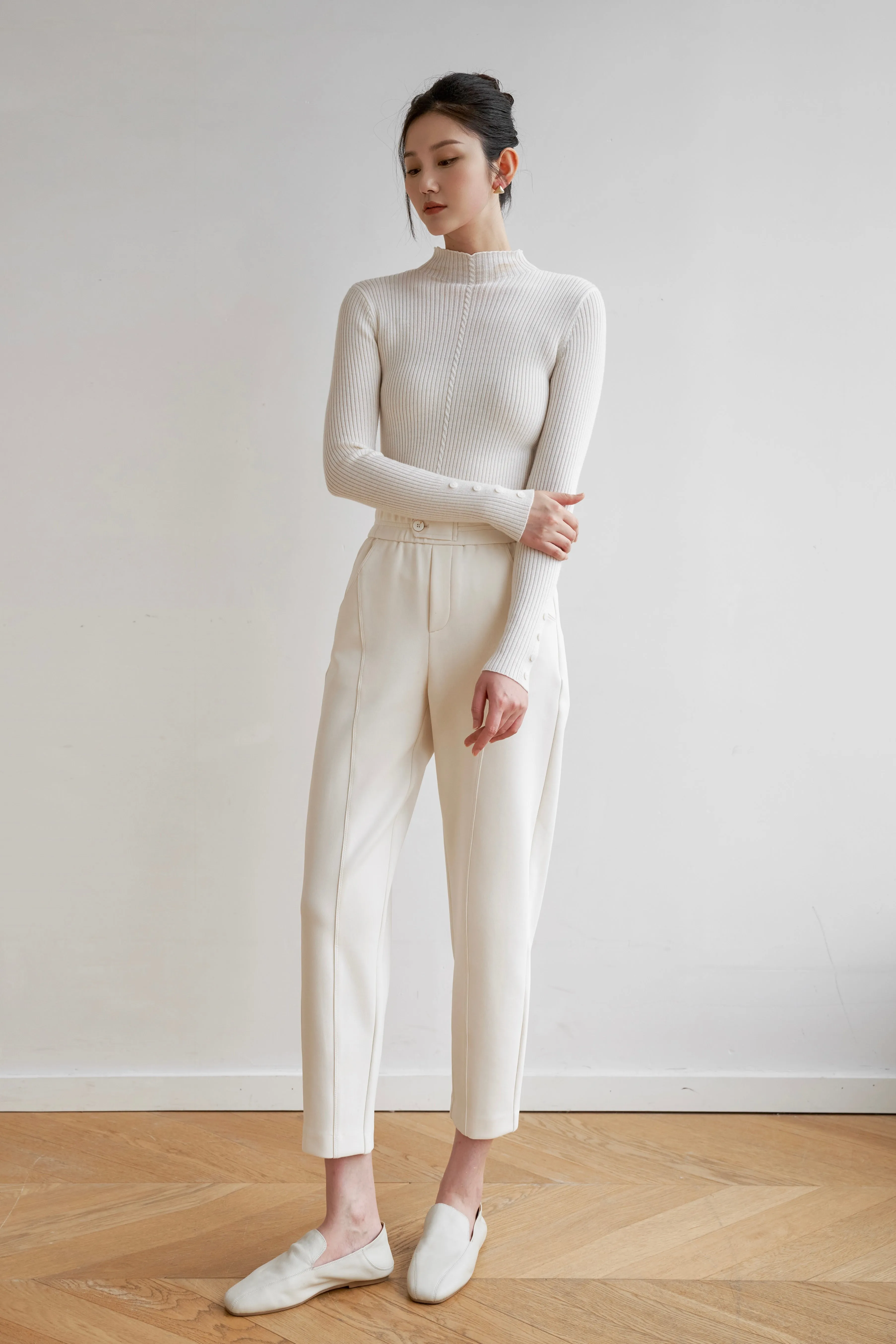Easy Life Machine Washable Wool Top - White