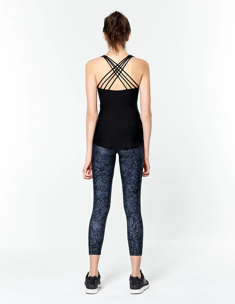 easyoga LESPIRO Clamber Cropped Tights - FC6 Blossom Grey