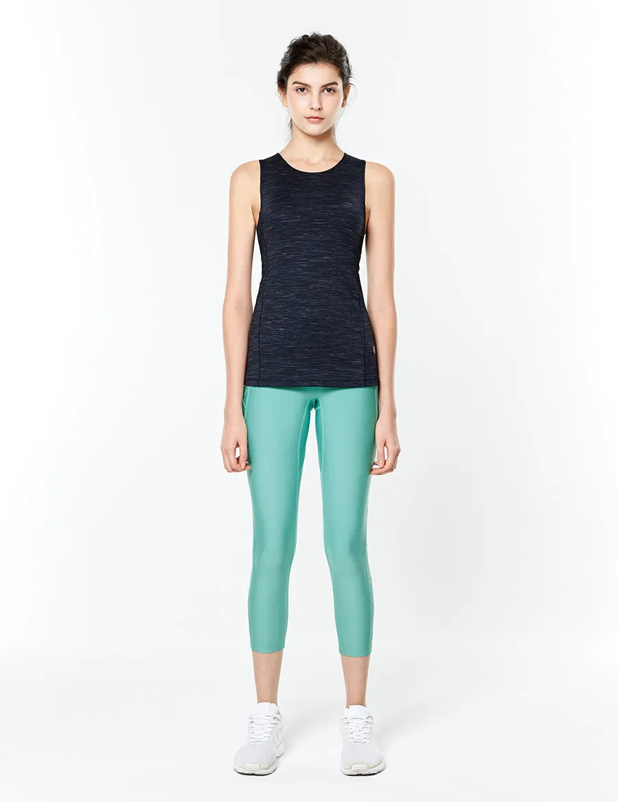 easyoga LESPIRO Clamber Cropped Tights - G21 Lake Green