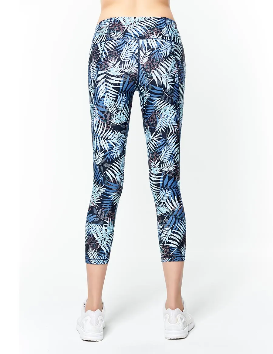 easyoga LESPIRO Pace With Cropped Tights - FD4 Night Forest Blue