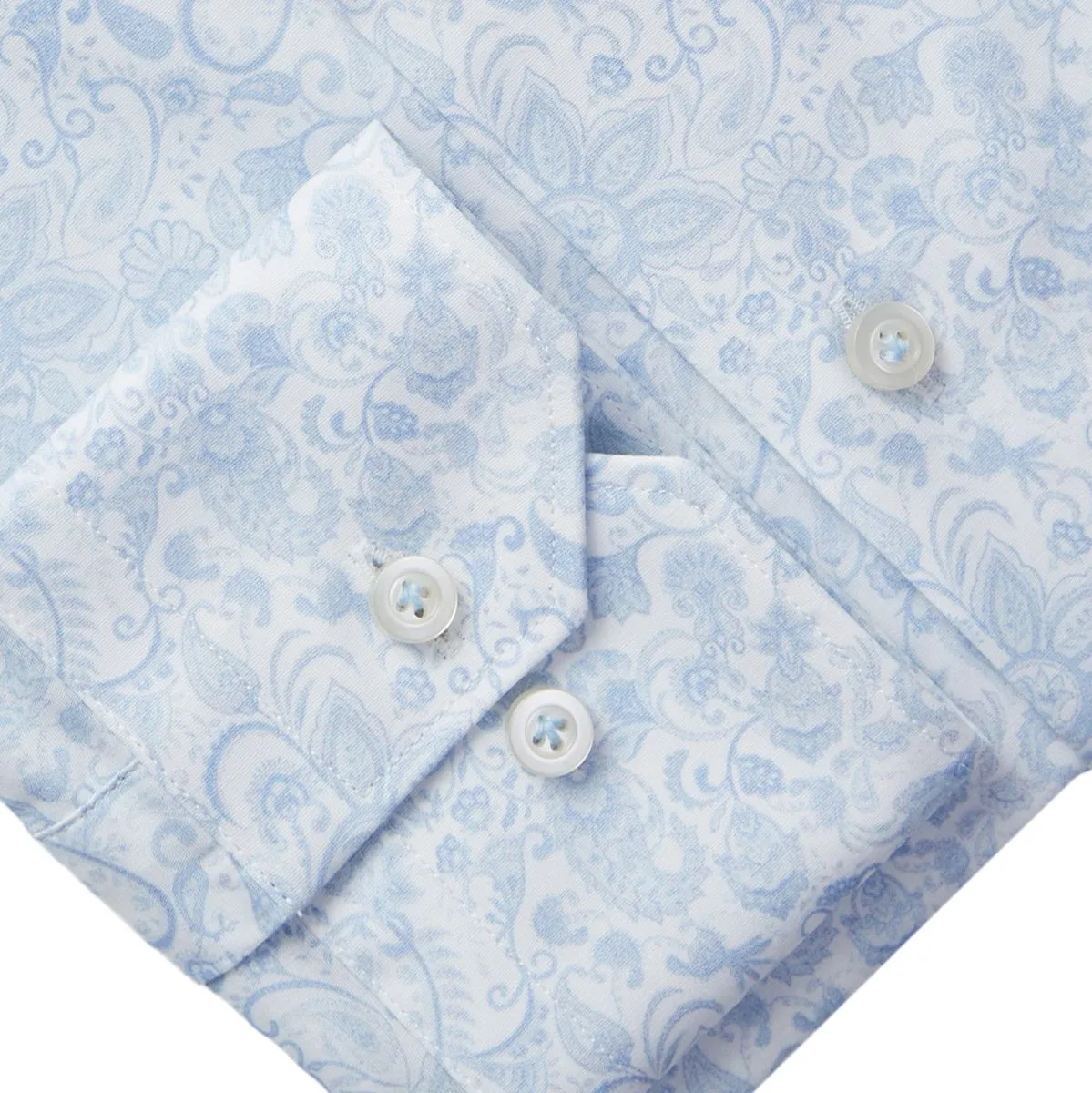 Emanuel Berg Light Blue Paisley Shirt