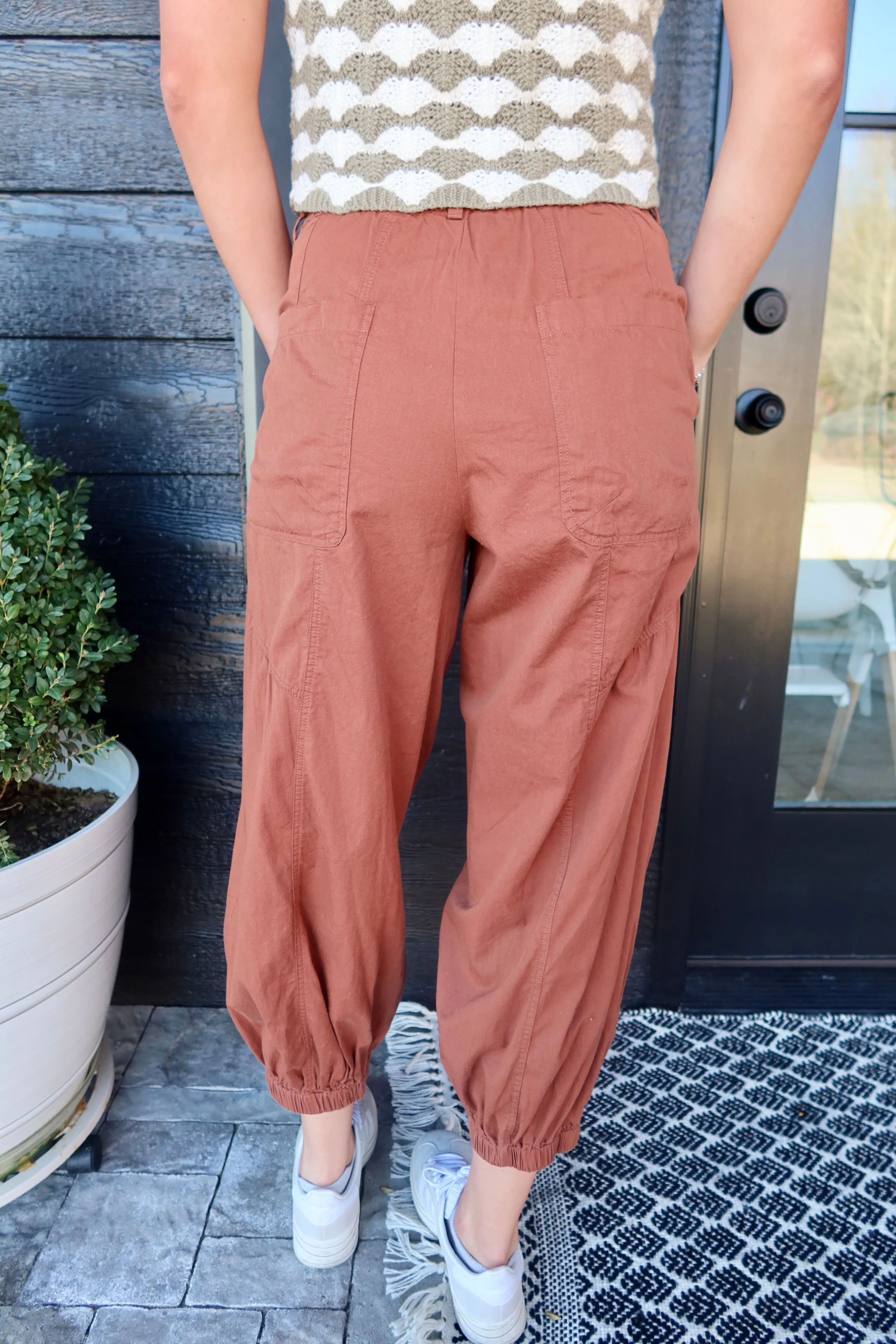 Eyelet Lace Jogger Pants