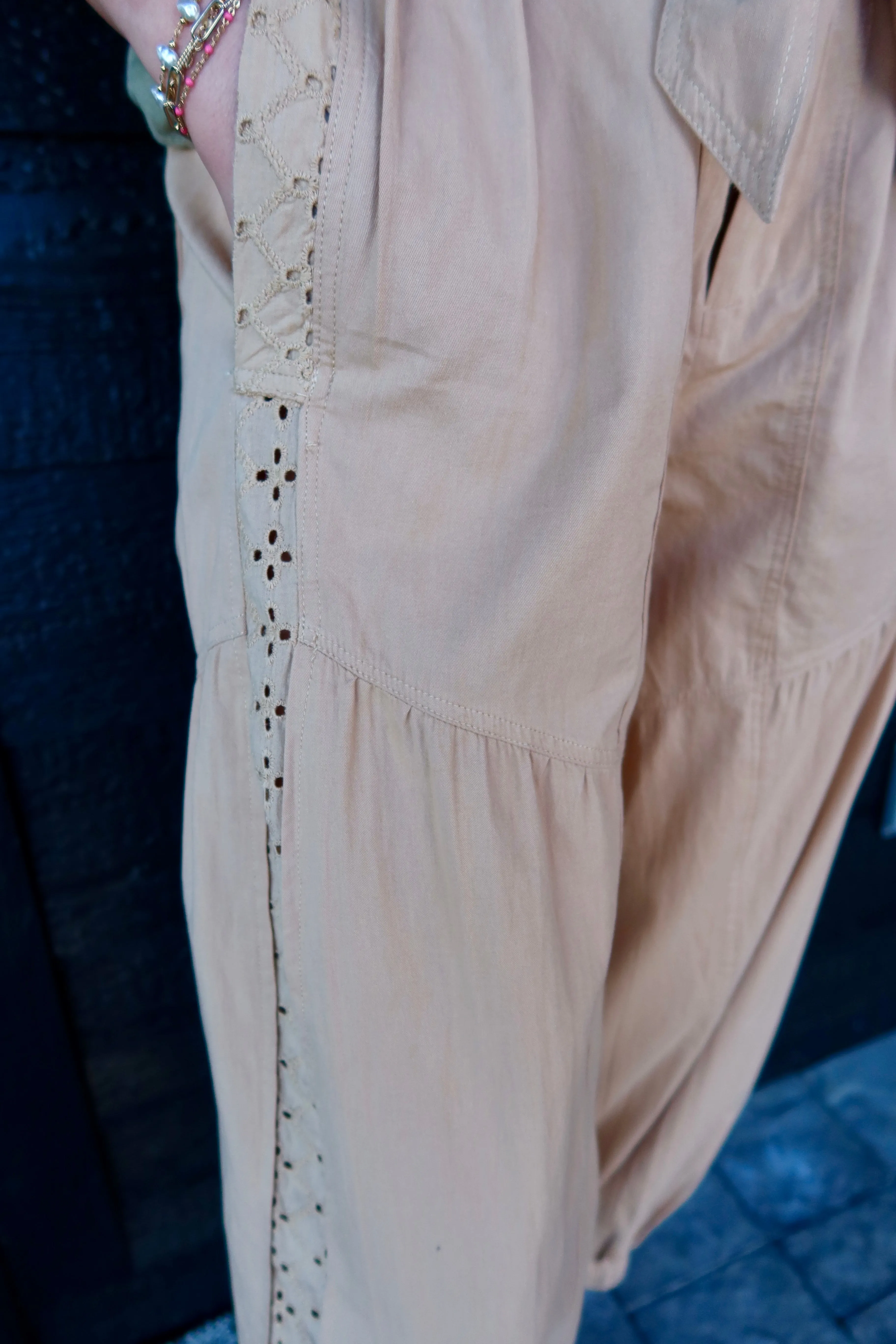Eyelet Lace Jogger Pants