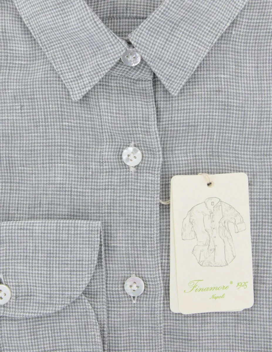 Finamore Napoli Light Gray Shirt - Extra Slim