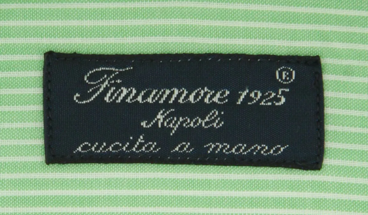 Finamore Napoli Light Green Shirt - Slim