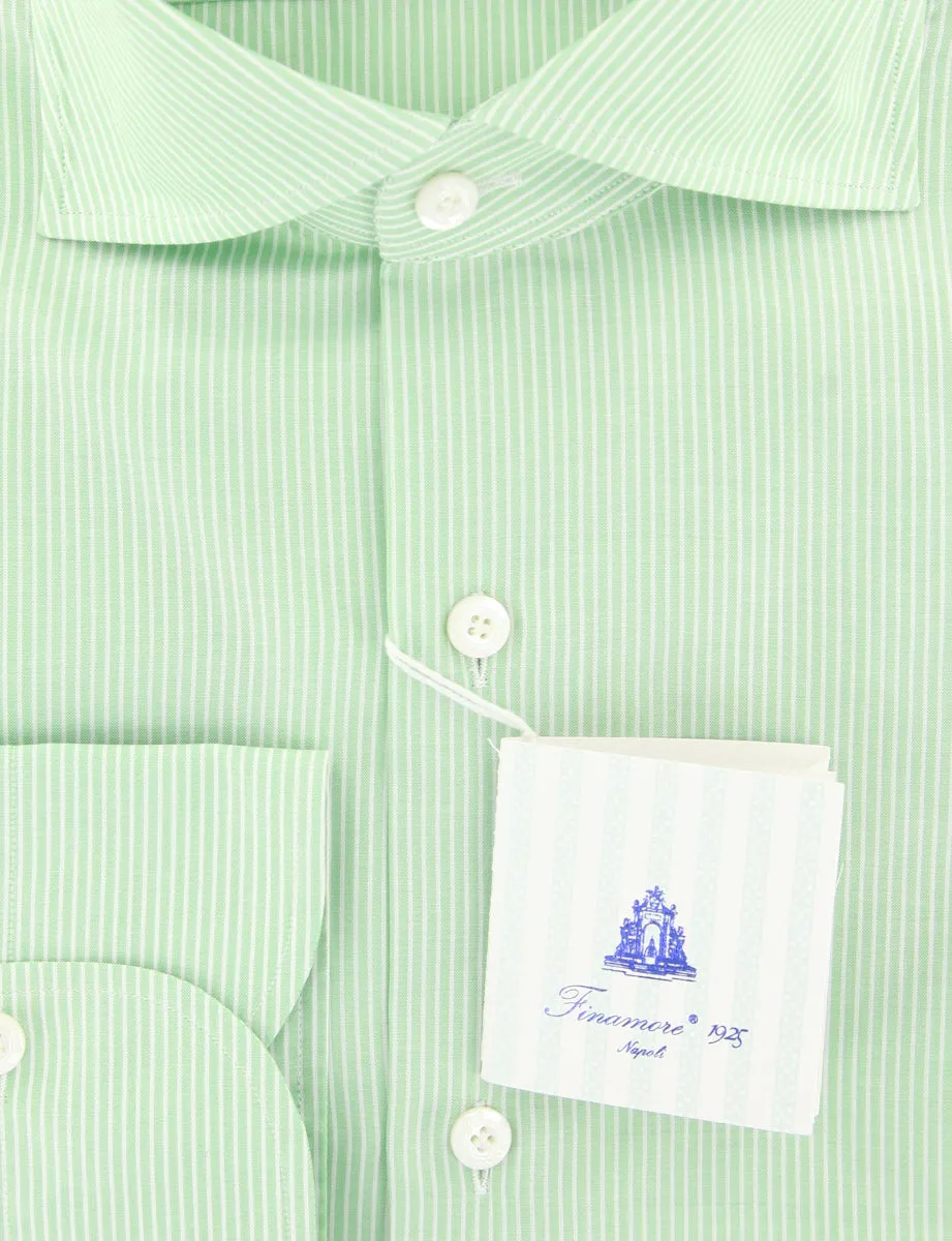 Finamore Napoli Light Green Shirt - Slim
