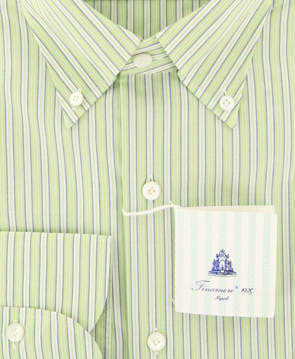 Finamore Napoli Light Green Shirt - Slim