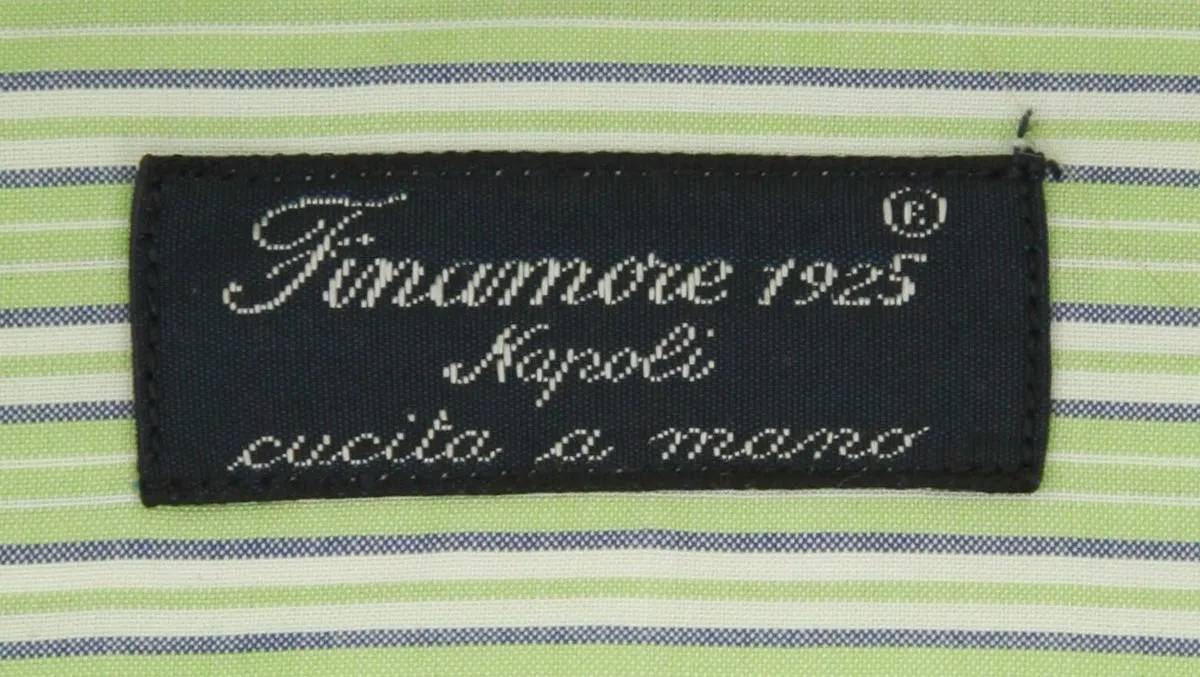 Finamore Napoli Light Green Shirt - Slim
