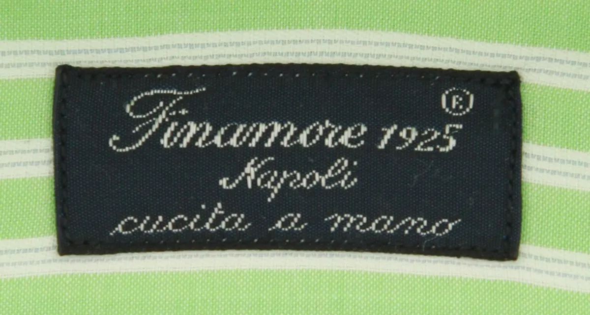 Finamore Napoli Light Green Shirt - Slim