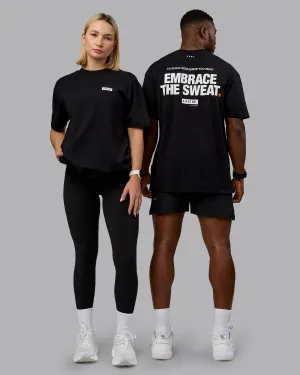 Fitstop Embrace the Sweat FLXCotton Oversized Tee - Black-White
