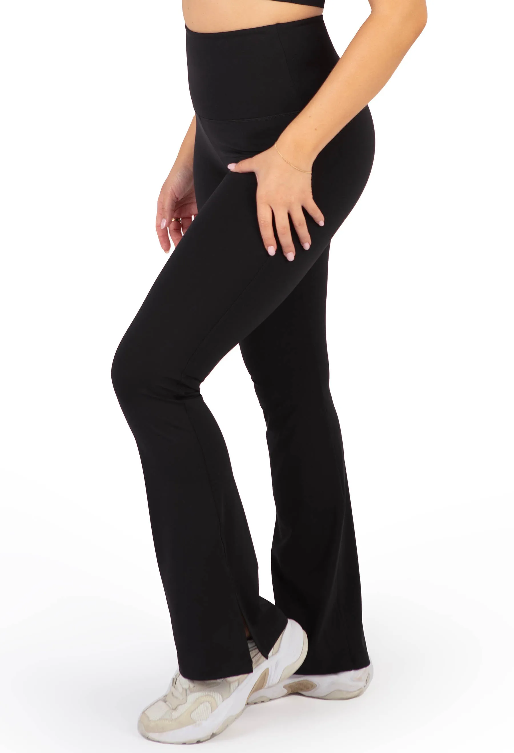 Flare Pants | High Waisted & Pet Hair Resistant - 2 Pack