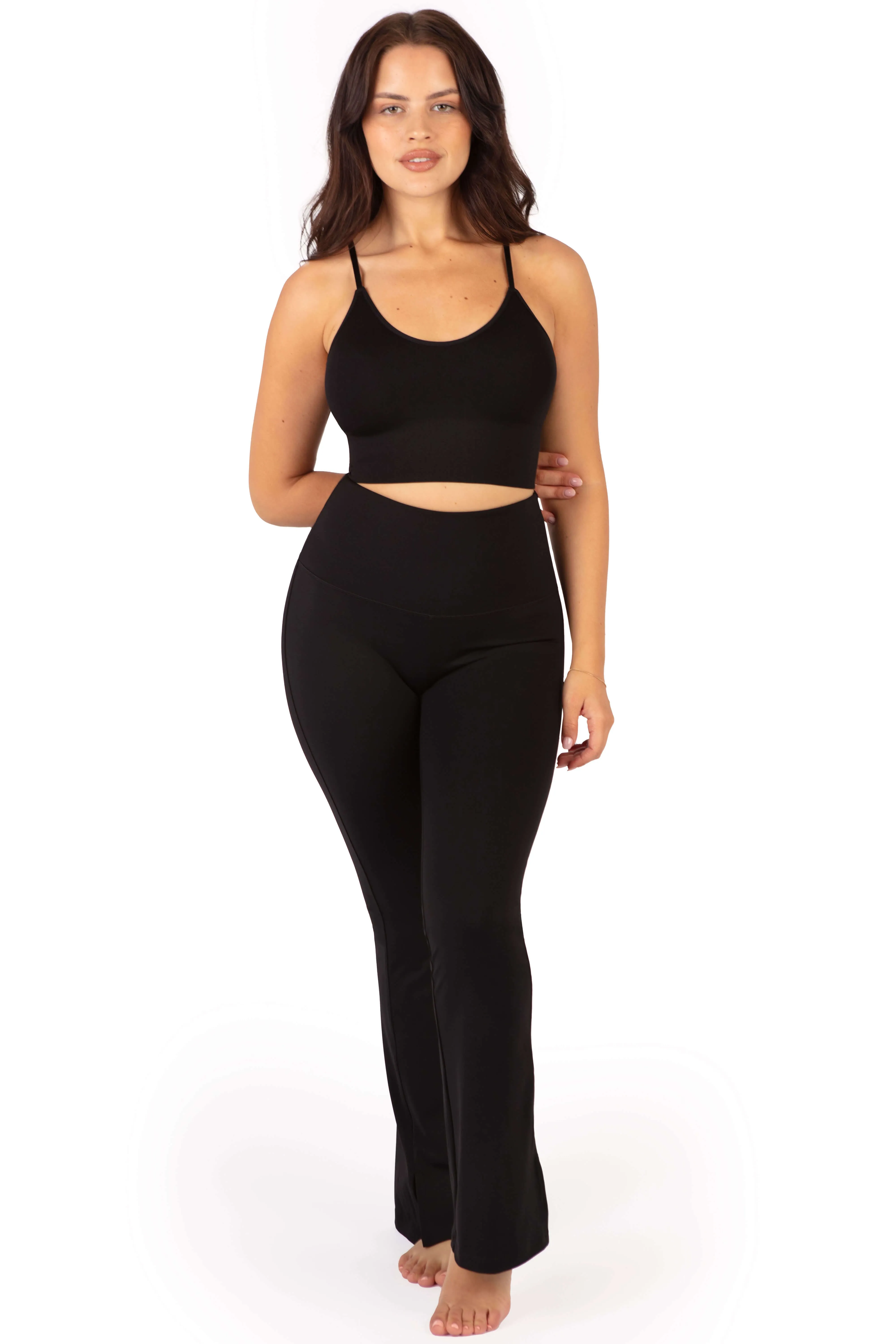 Flare Pants | High Waisted & Pet Hair Resistant - 2 Pack
