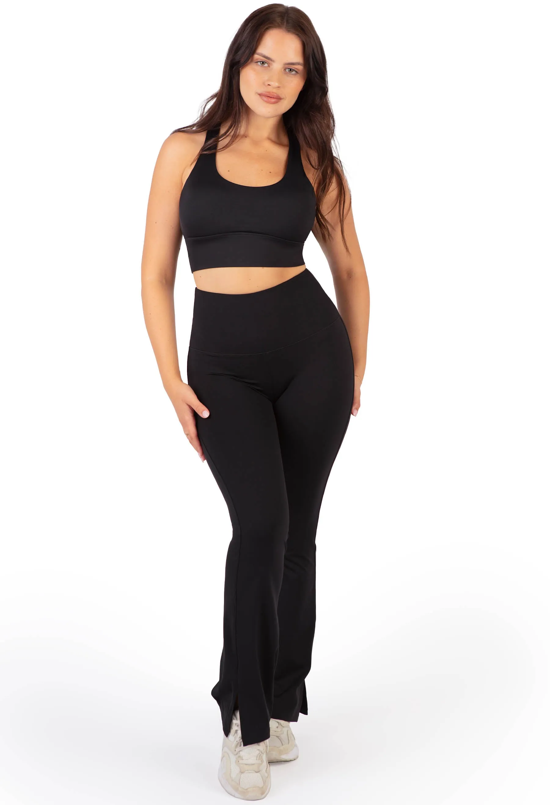 Flare Pants | High Waisted & Pet Hair Resistant - 2 Pack