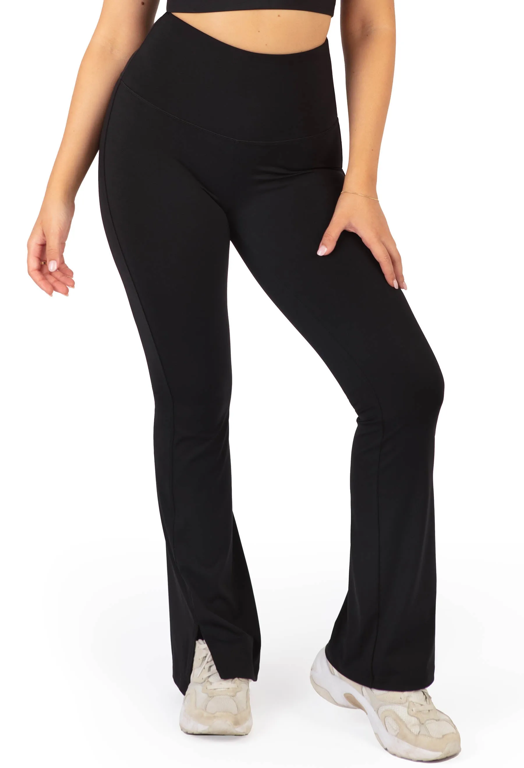 Flare Pants | High Waisted & Pet Hair Resistant - 2 Pack