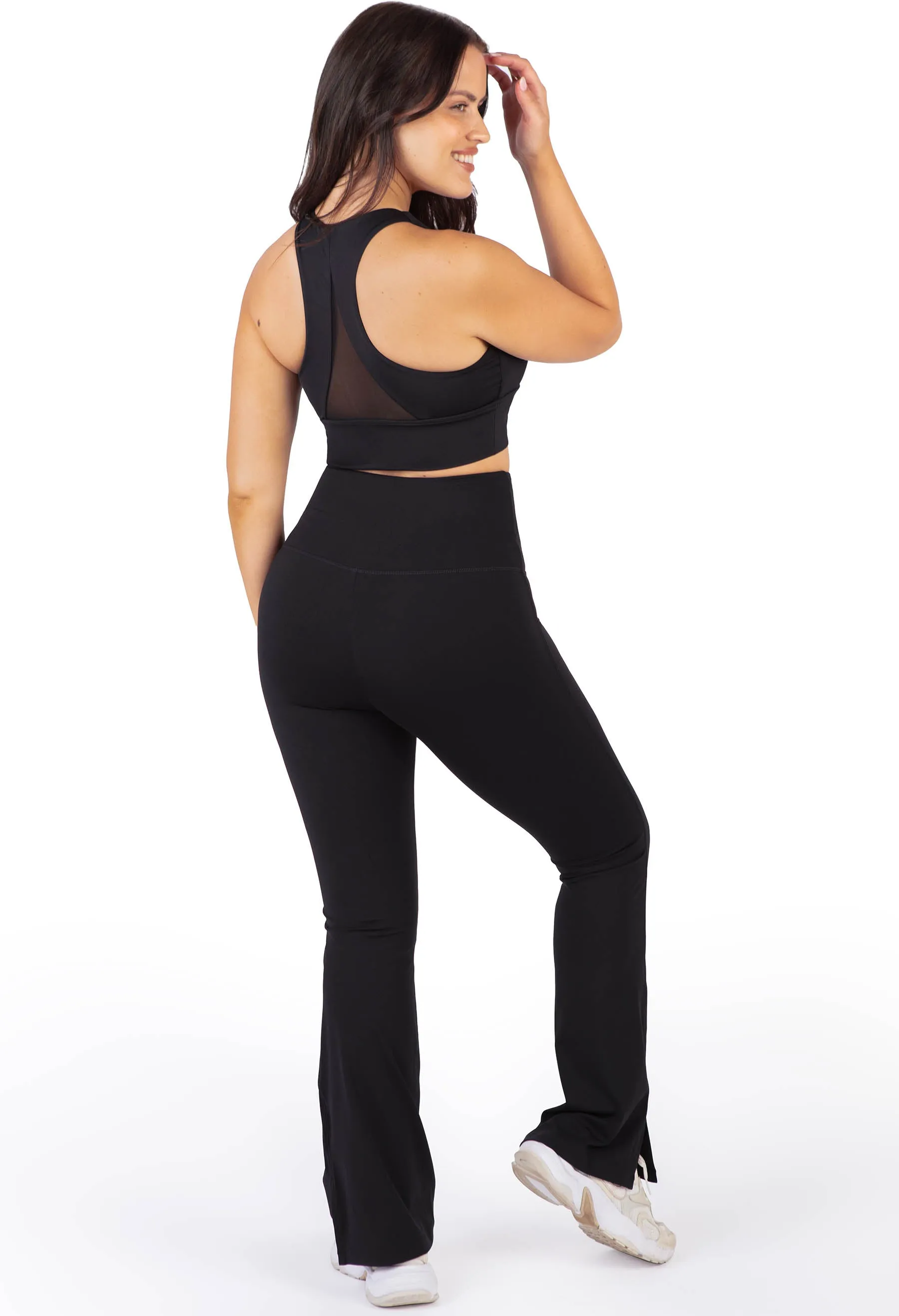Flare Pants | High Waisted & Pet Hair Resistant - 2 Pack
