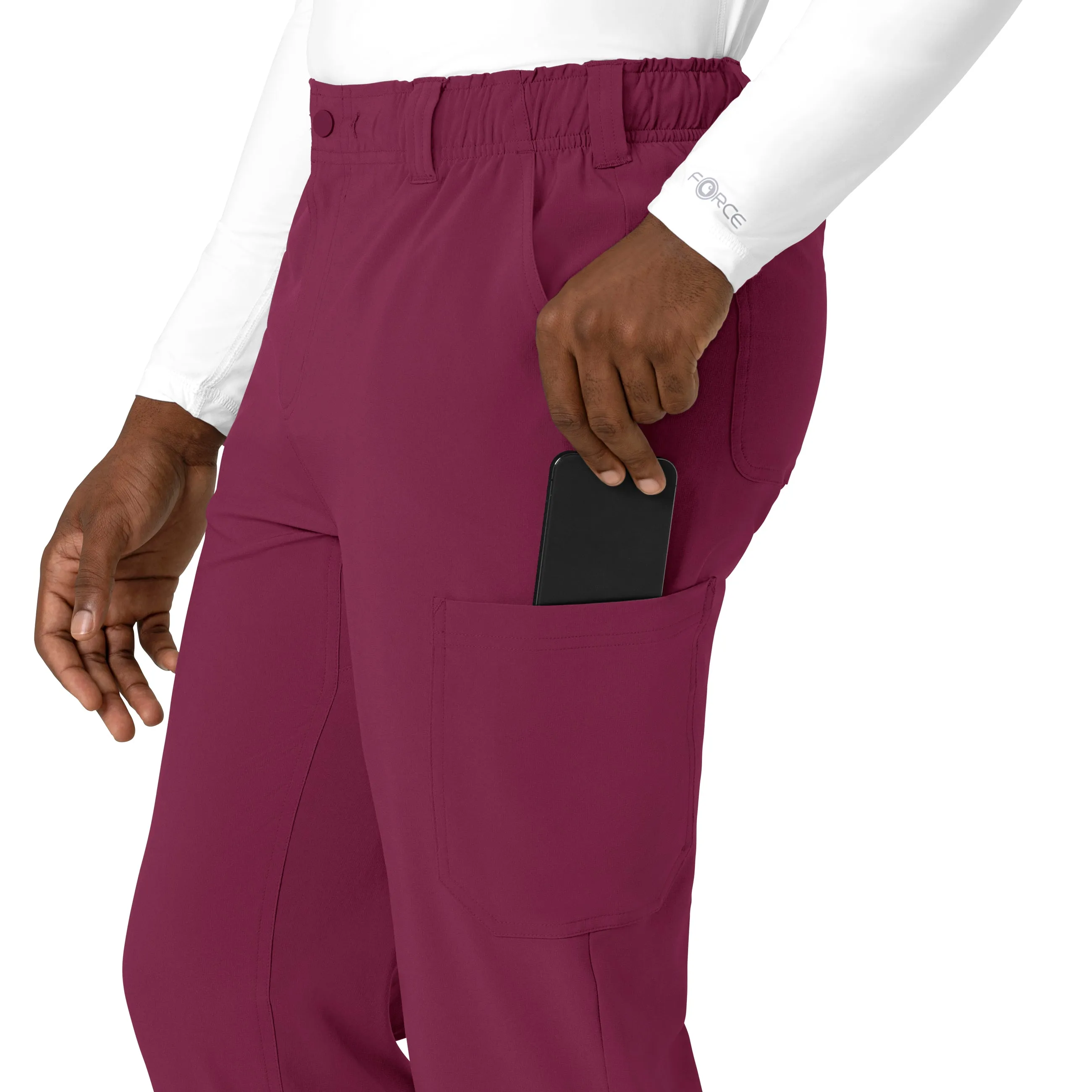 Force Cross-Flex C56410 Men's Straight Leg Scrub Pants Wine