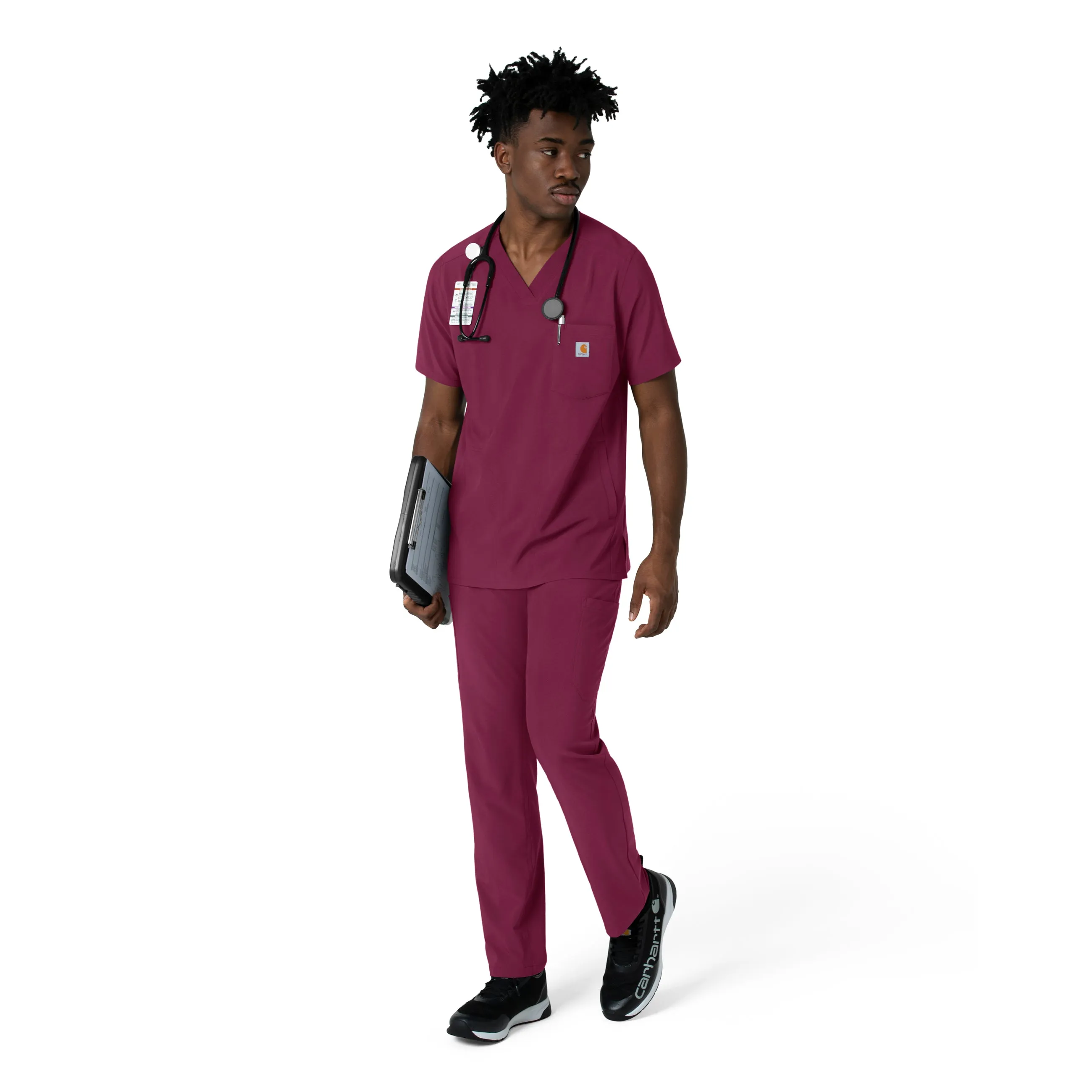 Force Cross-Flex C56410 Men's Straight Leg Scrub Pants Wine