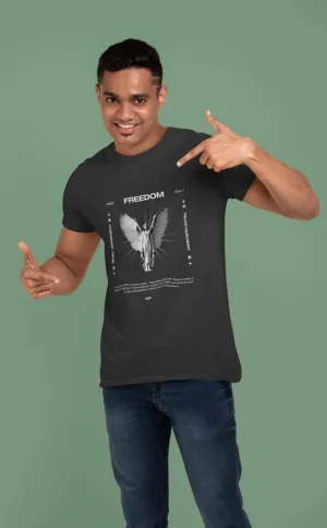 Freedom - Unisex Oversized Cotton Graphic Printed T-Shirt