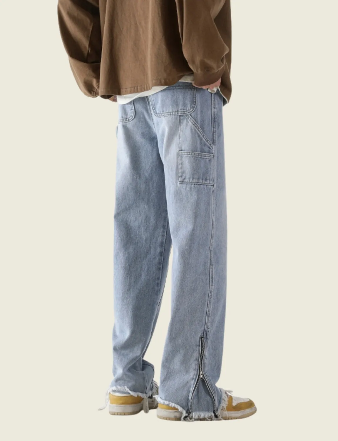 FSW® Straight Neutral Zip Denim Jeans