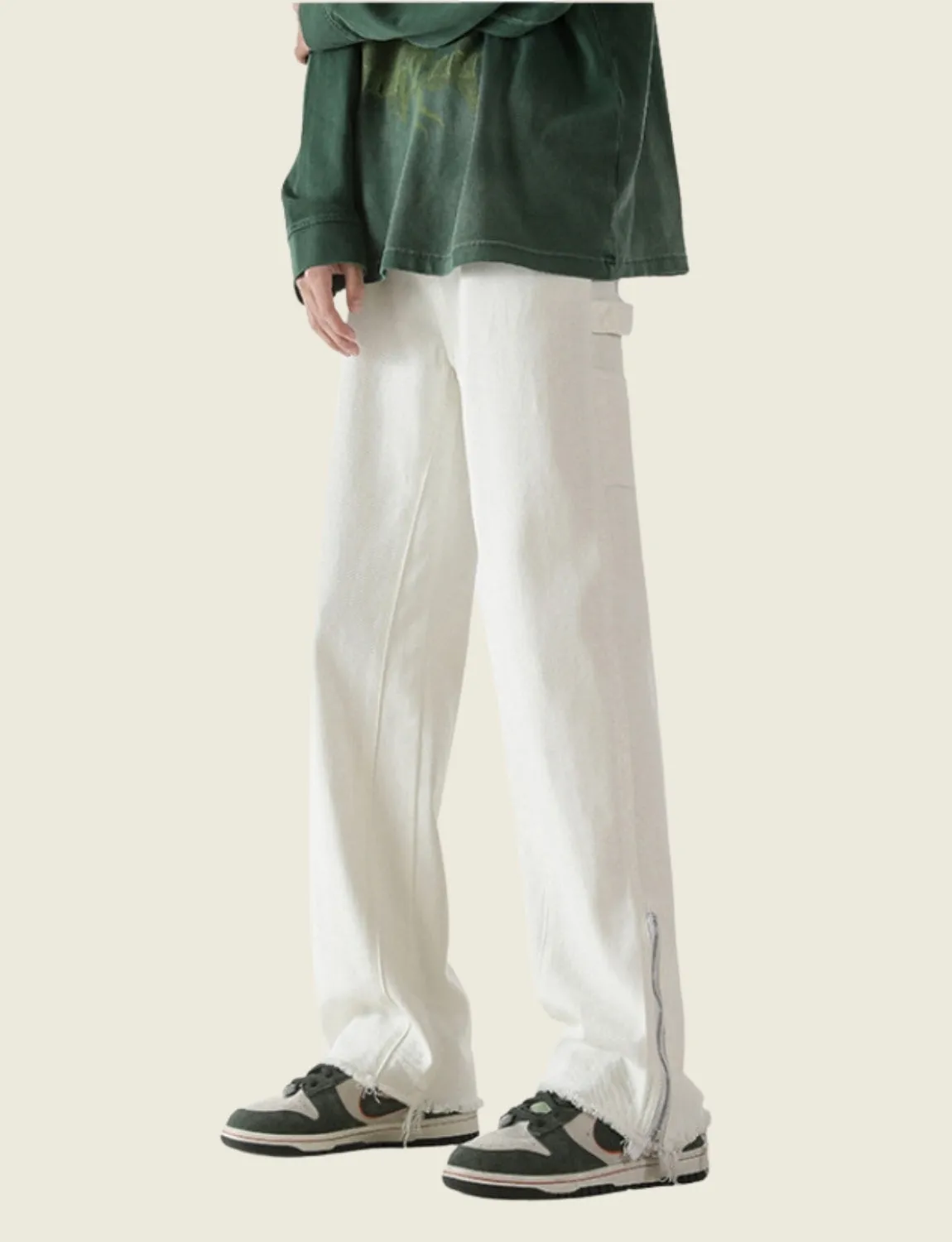 FSW® Straight Neutral Zip Denim Jeans