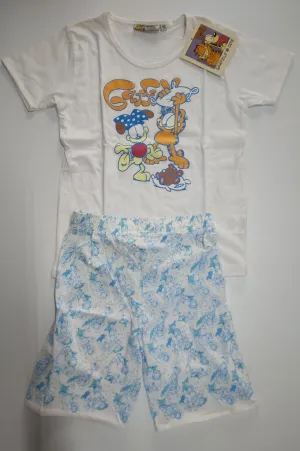Garfield Blue and White 2 Piece Pajama Set