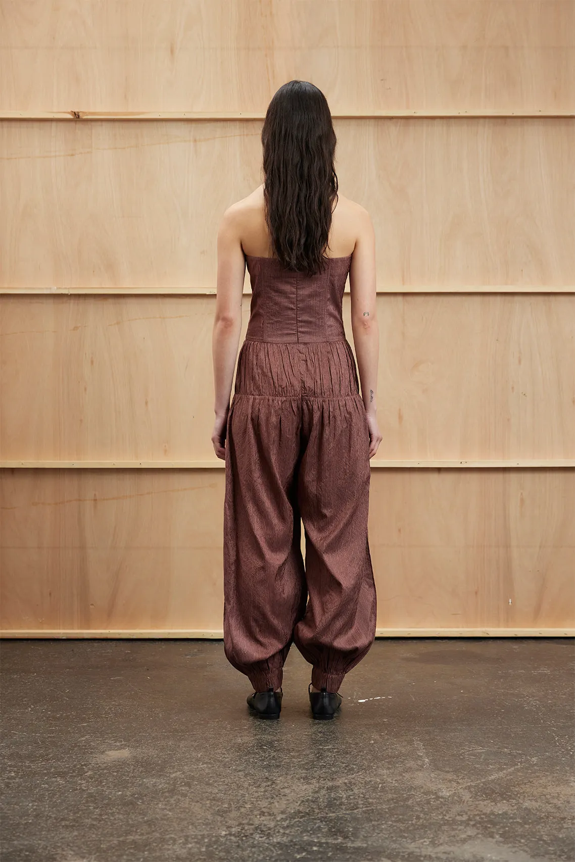 Gathered Corset Jumpsuit