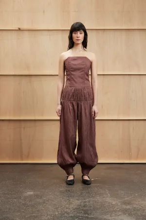Gathered Corset Jumpsuit