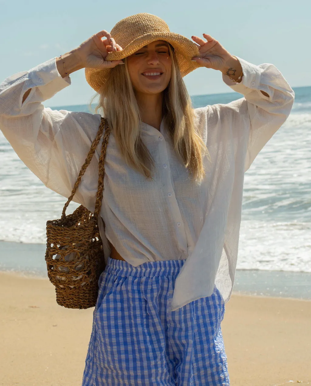 Gingham Cotton Shorts