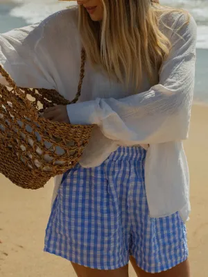 Gingham Cotton Shorts