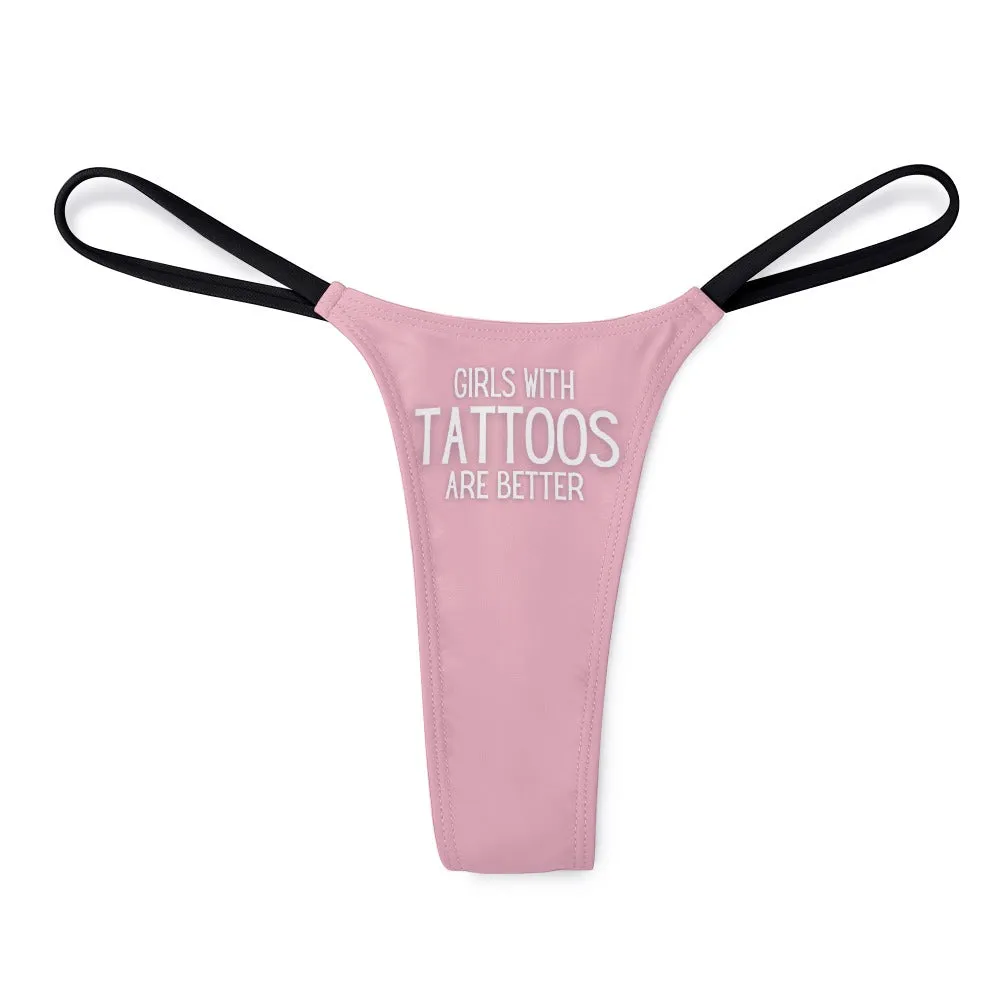 Girls with Tattoos Thin Thong