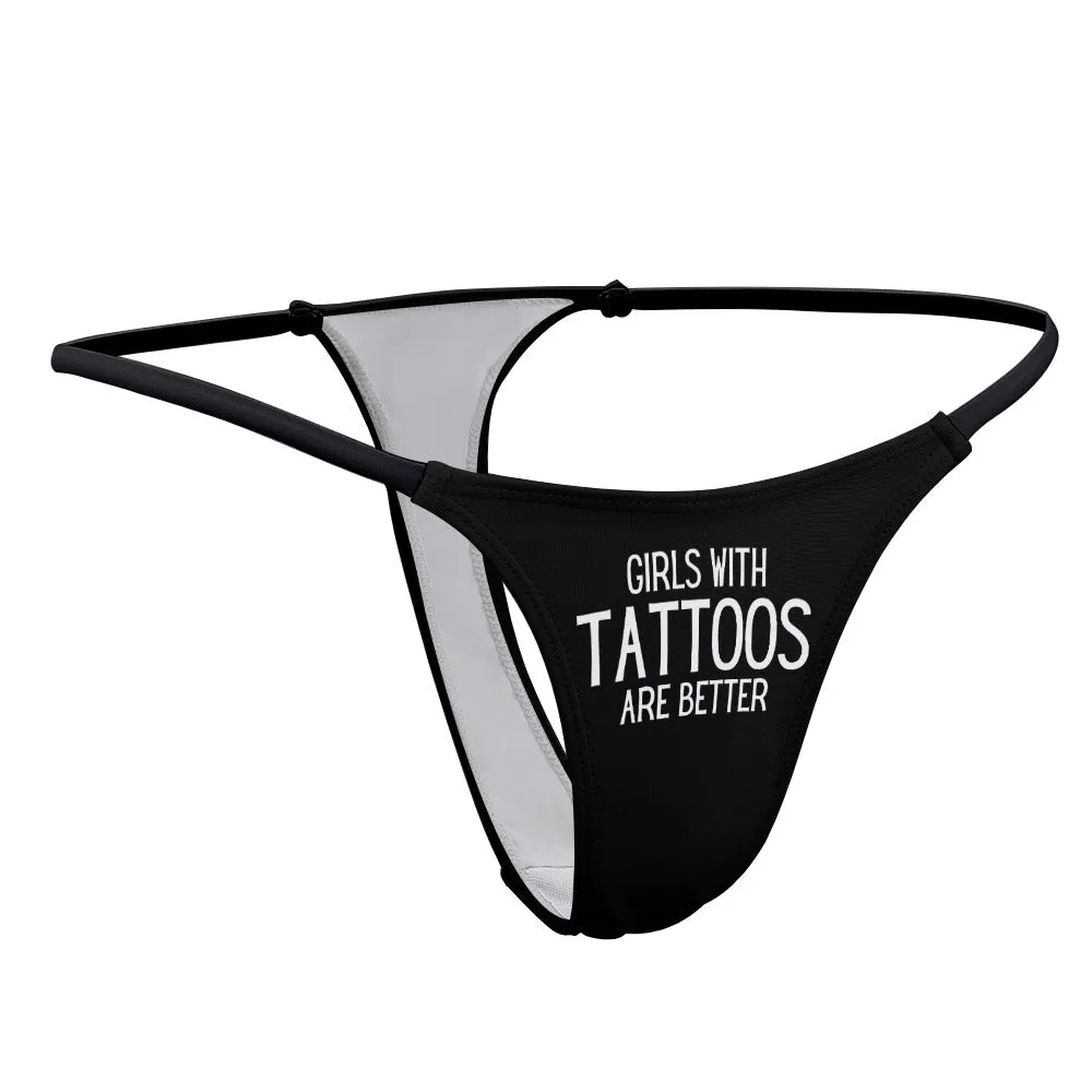Girls with Tattoos Thin Thong
