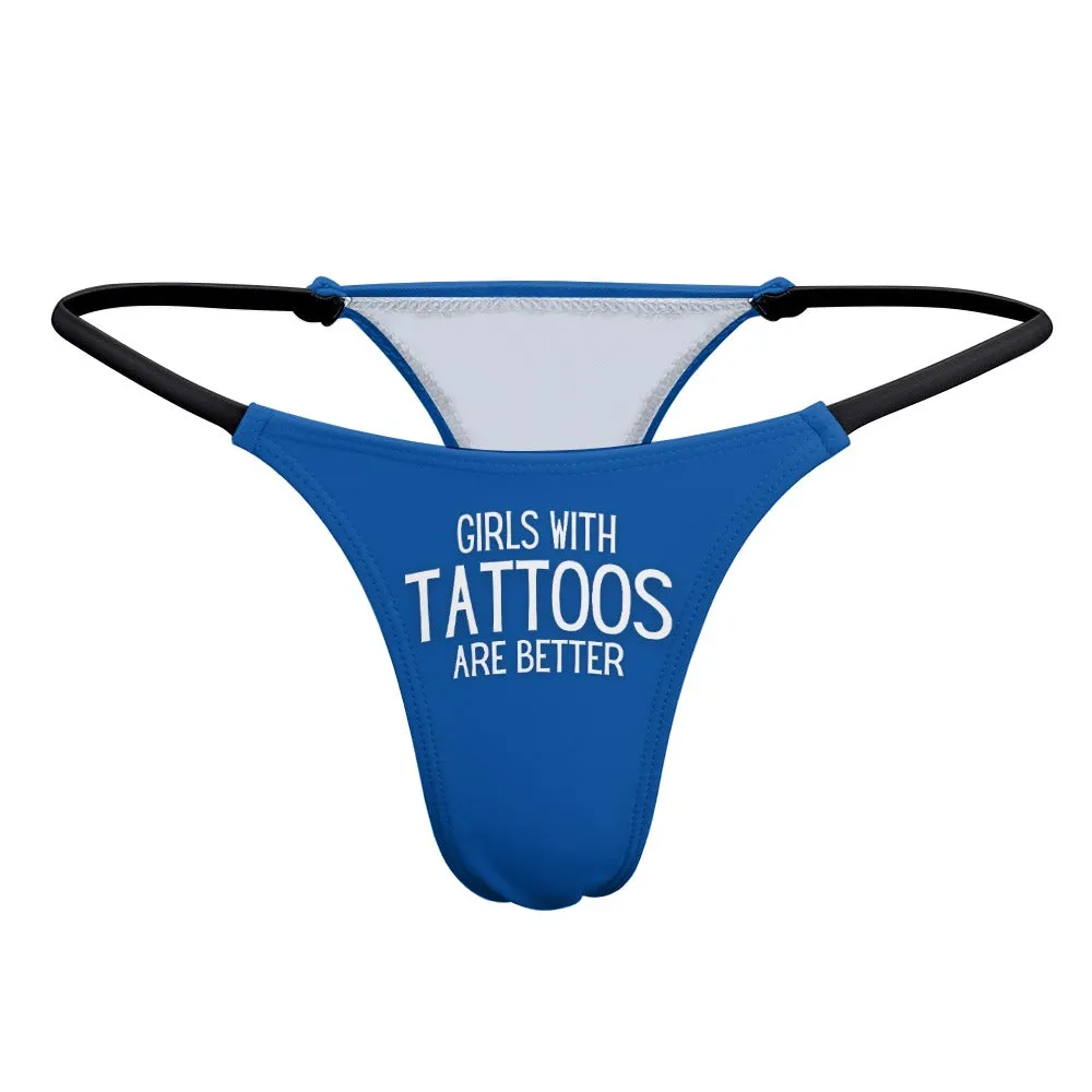 Girls with Tattoos Thin Thong