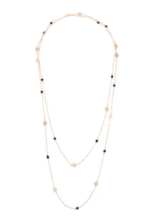 GLASS STONE ROUND STATION NECKLACE