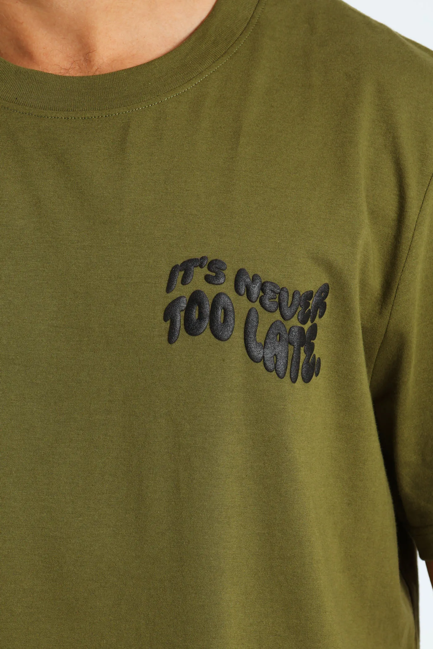 Good Things Print Tee - Light Fatigue