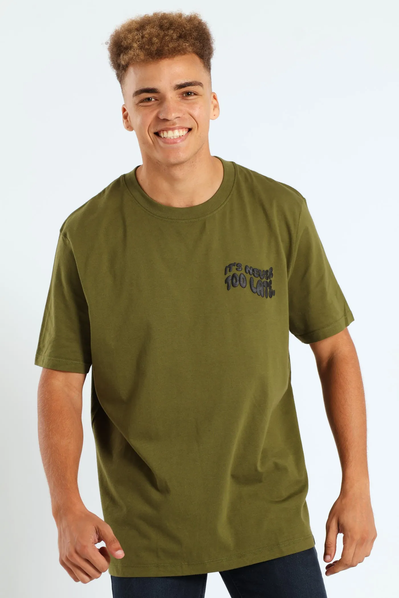 Good Things Print Tee - Light Fatigue