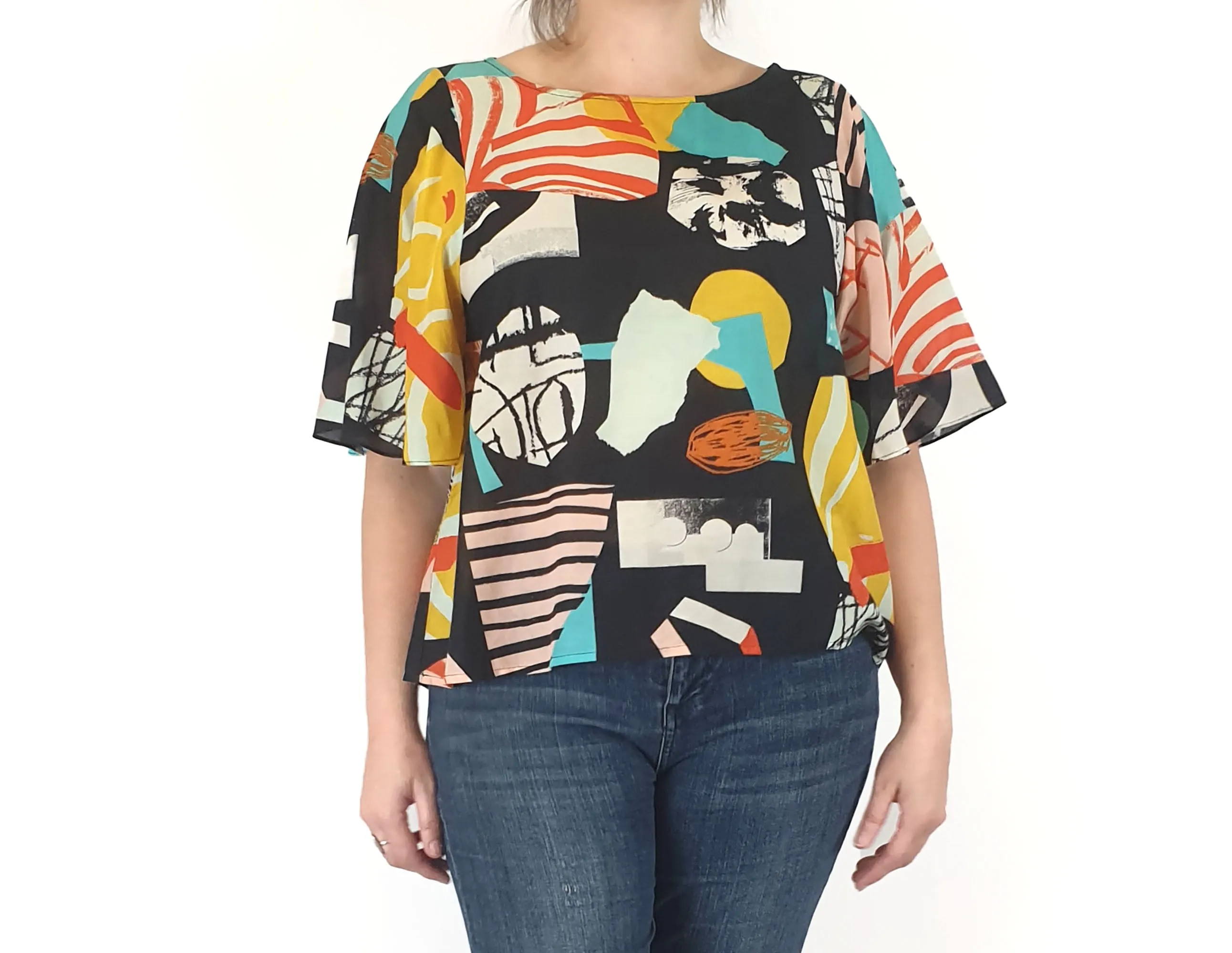 Gorman   Atelier Bingo unique print top size 14