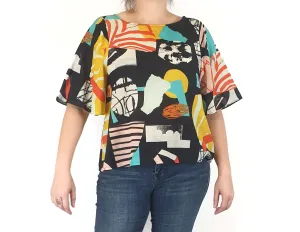 Gorman   Atelier Bingo unique print top size 14
