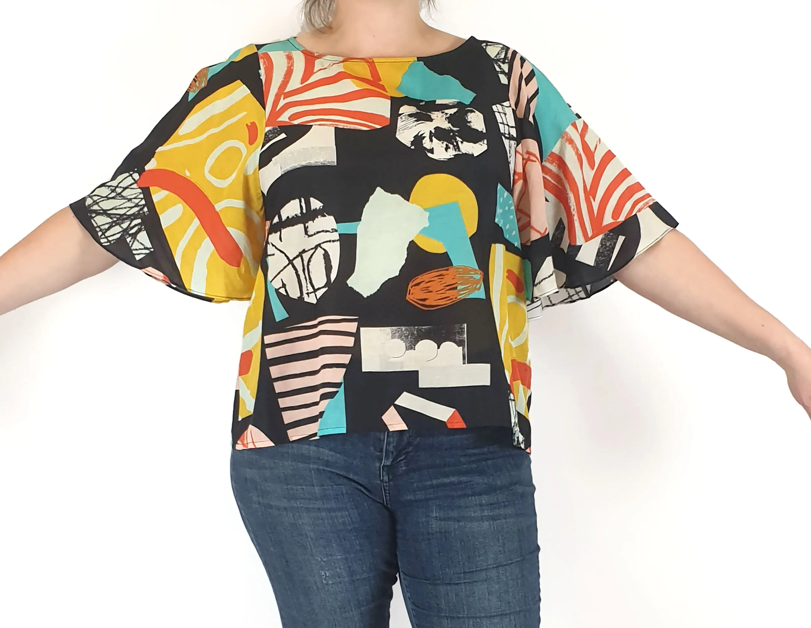 Gorman   Atelier Bingo unique print top size 14
