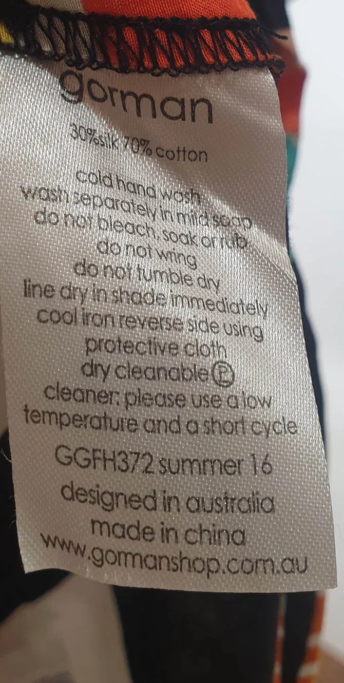 Gorman   Atelier Bingo unique print top size 14