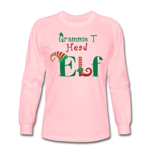 Grammie T Head Elf  Men's Long Sleeve T-Shirt