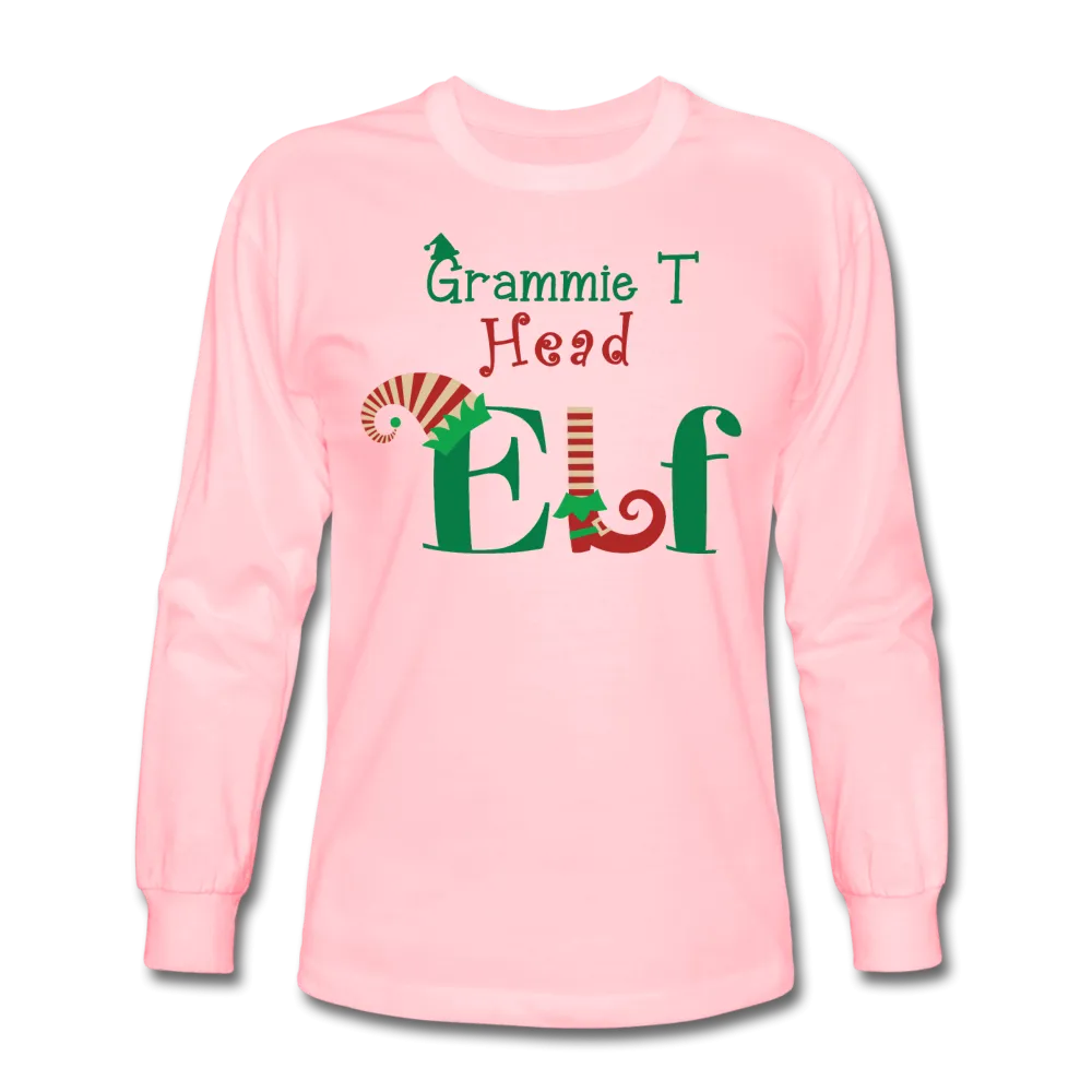 Grammie T Head Elf  Men's Long Sleeve T-Shirt