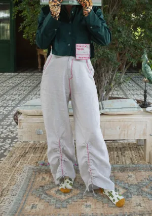 Gray Flow Is In The Air Linen Pants