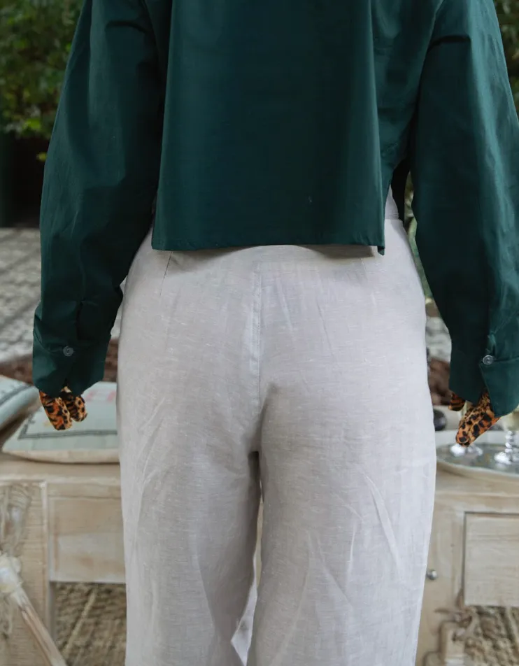 Gray Flow Is In The Air Linen Pants