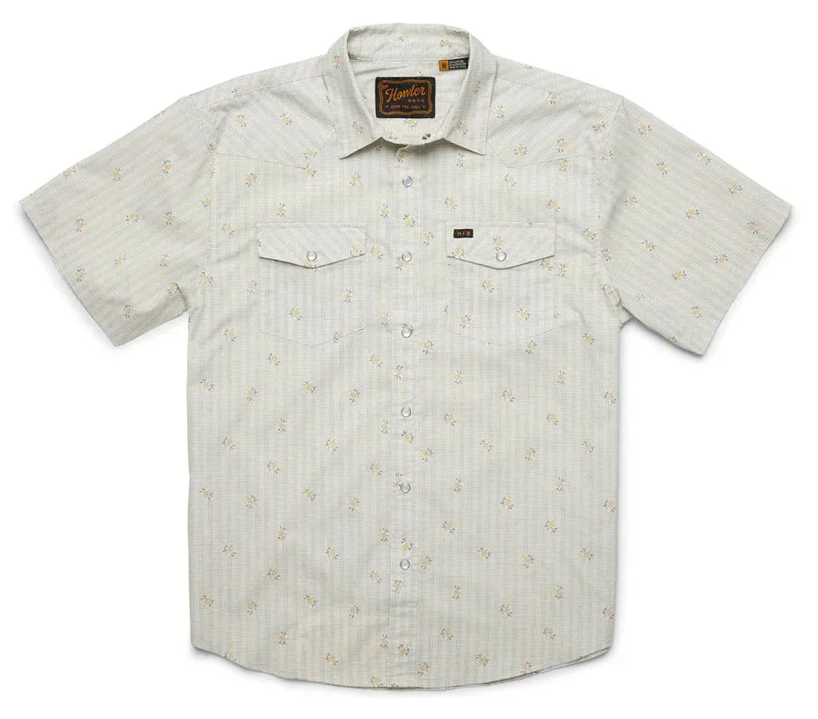 Grid Floral Snapshirt