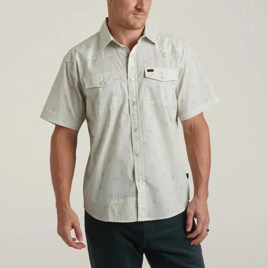 Grid Floral Snapshirt