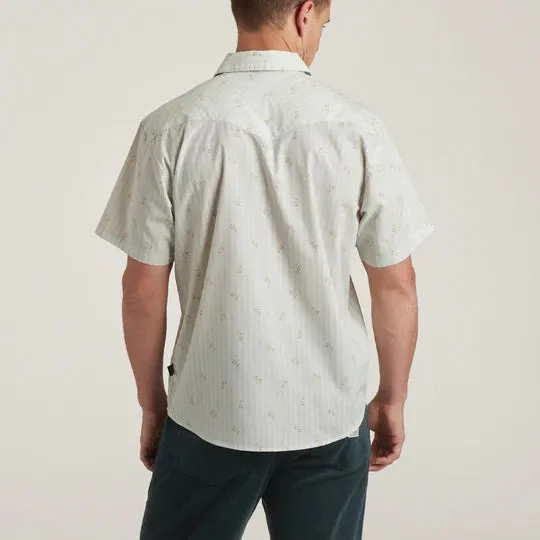 Grid Floral Snapshirt