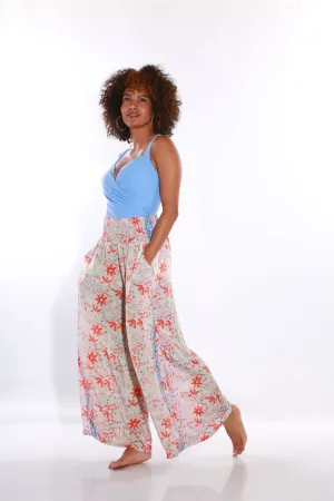 Happy Pants wide leg Boho palazzo pants -  cherry blossom