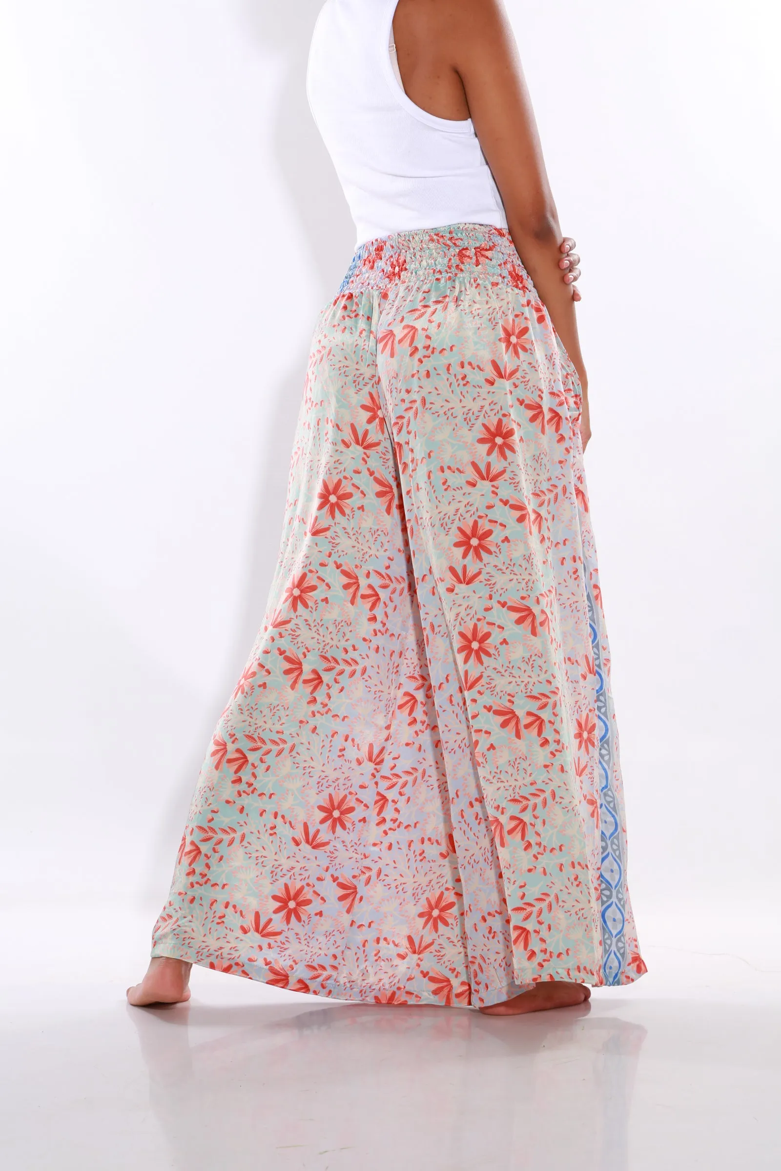 Happy Pants wide leg Boho palazzo pants -  cherry blossom